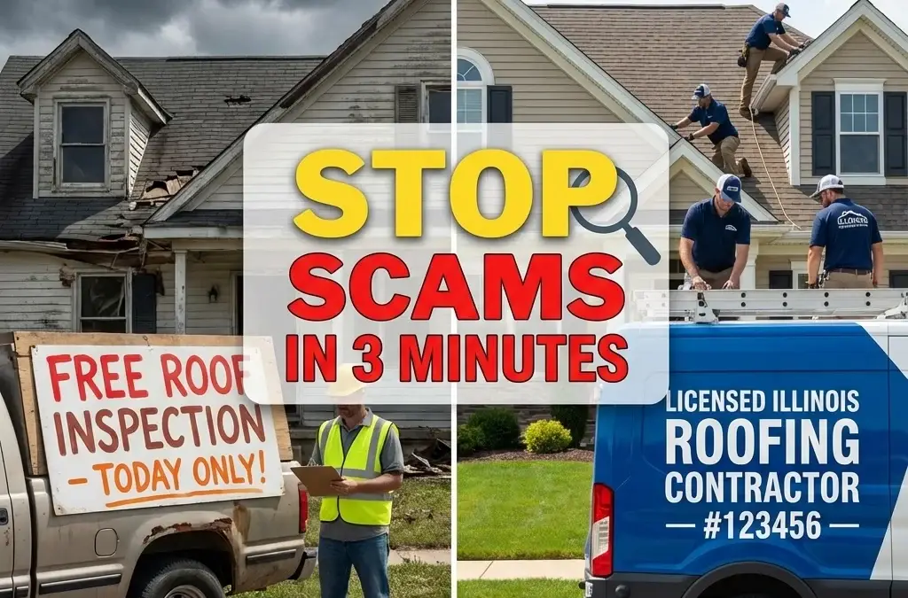 Storm Chasers vs. Licensed Contractors: How to Spot Illinois Roofing Scams in Under 3 Minutes